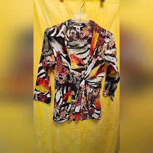 MISHCA Women's multi colored over blouse S